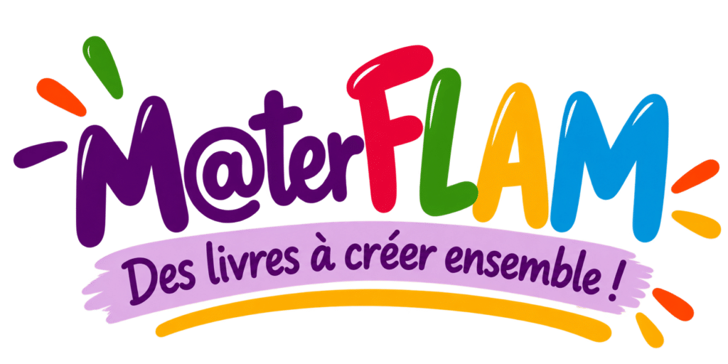 M@terFLAM 2026 : une aventure d’écriture et d’illustration collaborative pour les maternelles du réseau FLAM 2 Logo m@terflam fd transparent